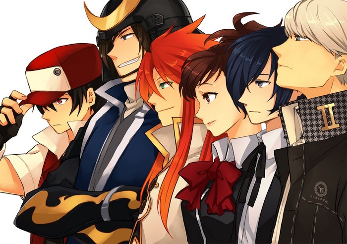 Characters from Persona and Pokemon