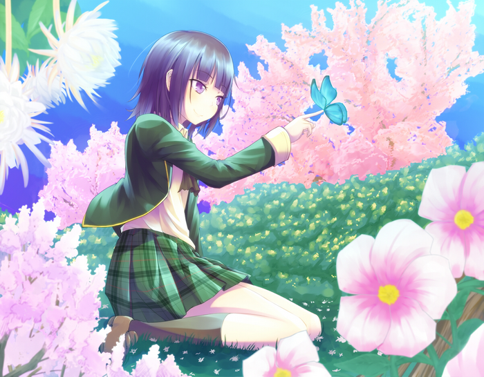 Yozora Mikazuki with a butterfly