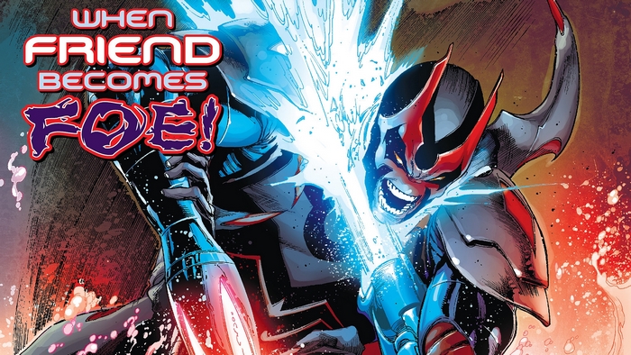 When Friend Becomes Foe! Blue Beetle Comic Art