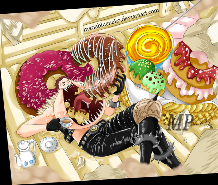 Charlotte Katakuri eating donuts