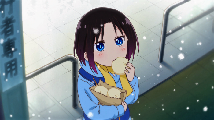 Elma from Miss Kobayashi's Dragon Maid eating
