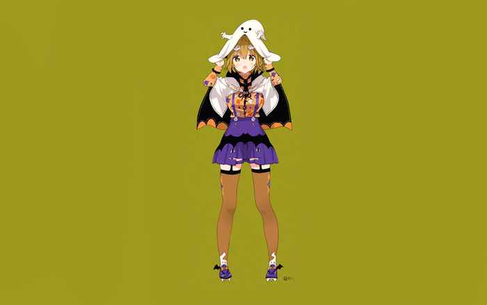 Yoshino Koiwai in Halloween costume