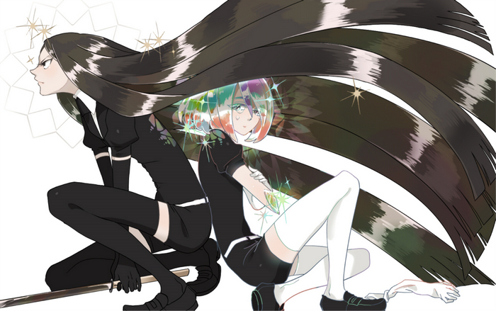Bort and Phosphophyllite from Houseki no Kuni
