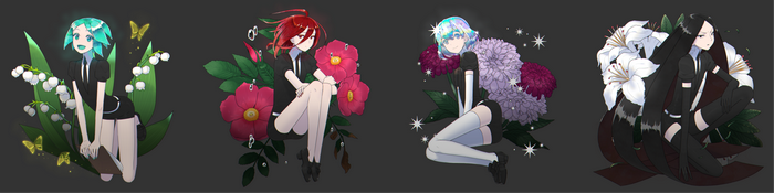 Characters from Houseki no Kuni