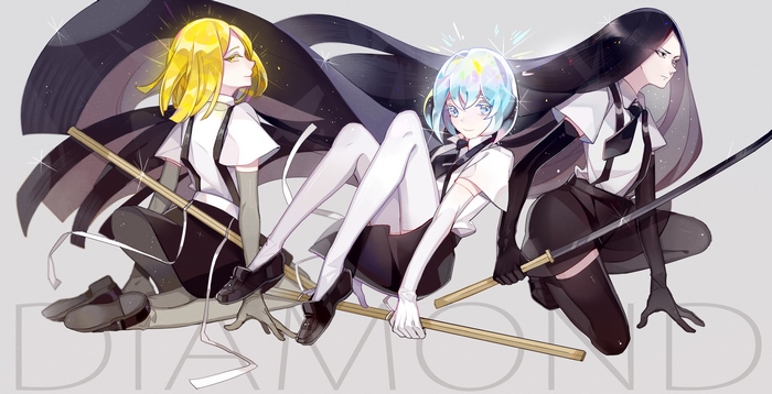 Bort, Diamond, and Phos from Houseki no Kuni