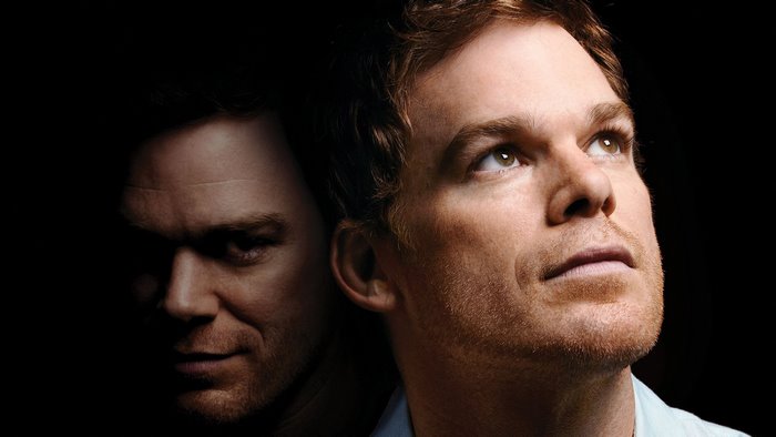 Dual Portrait of Dexter Morgan with Intense Expressions
