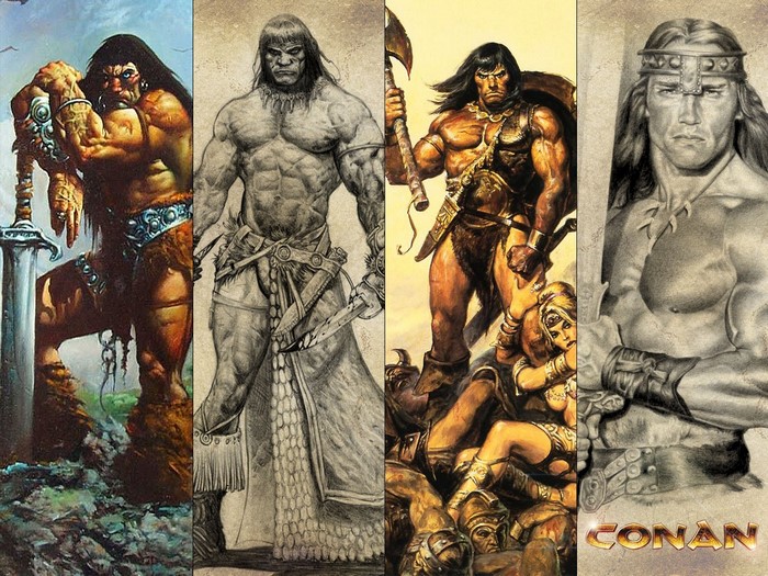 Conan the Barbarian artwork montage