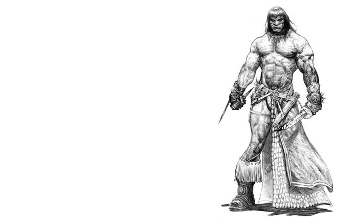 Conan the Barbarian with Knives