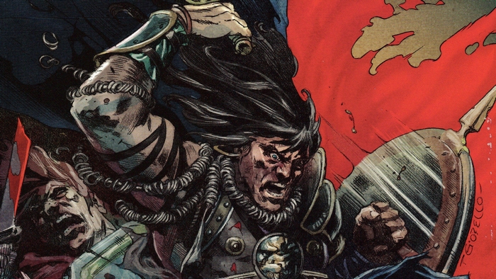 Conan the Barbarian in battle