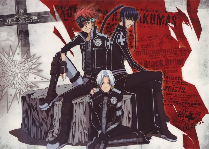 Allen Walker, Yu Kanda, and Lavi from D.Gray-man