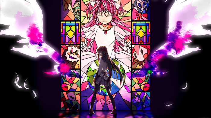Charlotte Silhouetted Against Magical Stained Glass