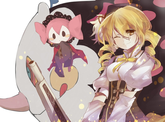 Charlotte and Kyoko Sakura from Puella Magi Madoka Magica