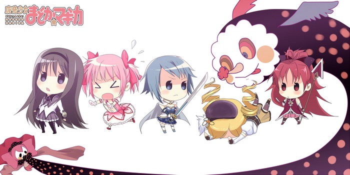Chibi characters from Puella Magi Madoka Magica