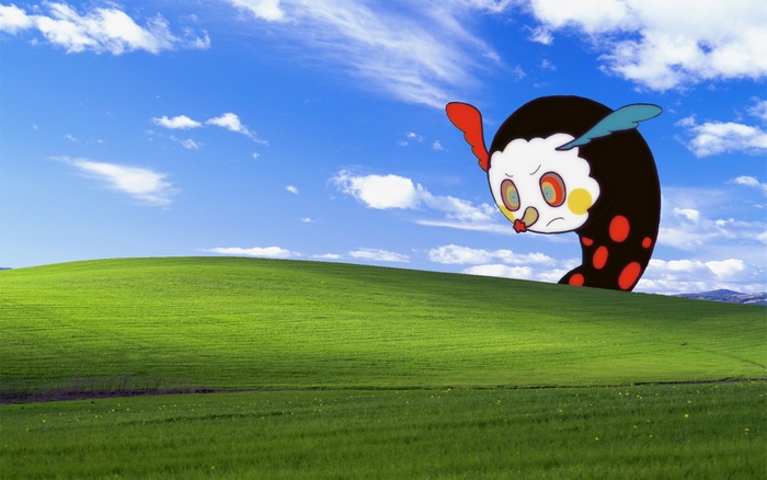 Charlotte from Puella Magi Madoka Magica on a grassy hill