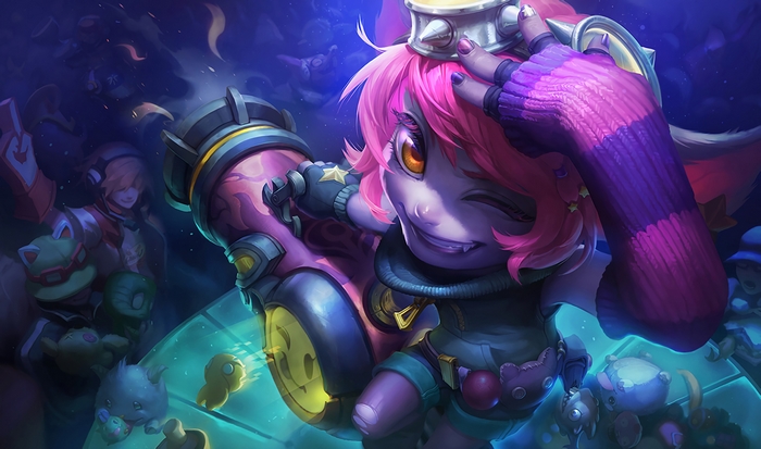 Tristana from League of Legends with toys