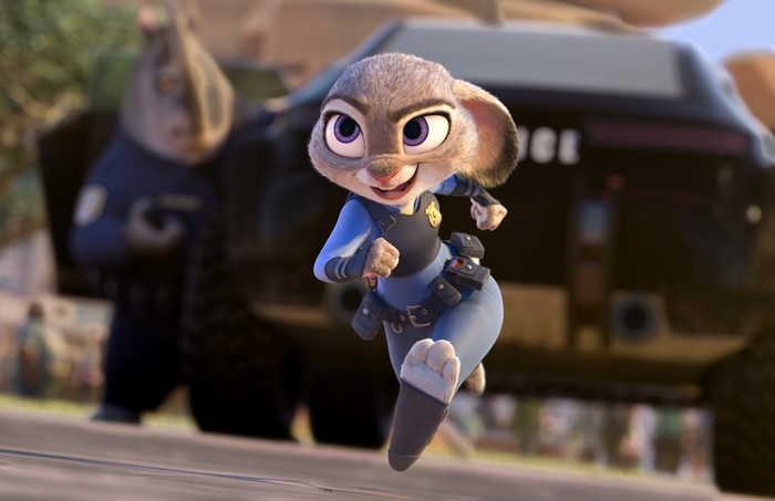 Judy Hopps from Zootopia running