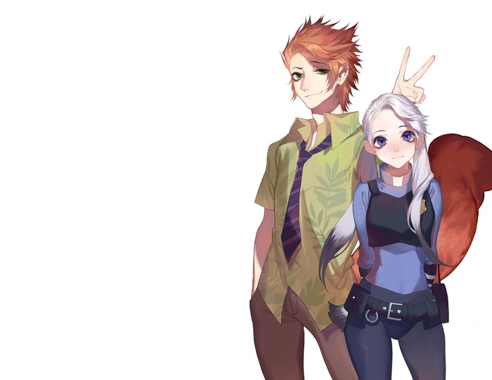 Judy Hopps and Nick Wilde from Zootopia