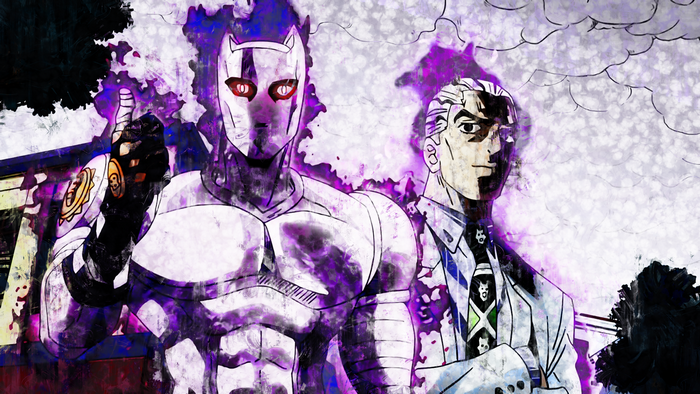 Yoshikage Kira and Killer Queen from JoJo's Bizarre Adventure