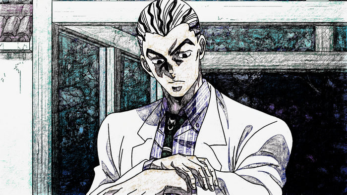 Kosaku Kawajiri from JoJo's Bizarre Adventure