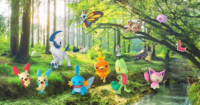 Pokemon in a Forest