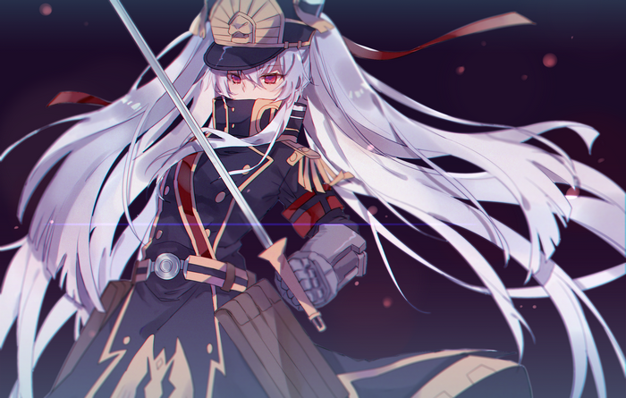 Altair from Re:Creators holding a sword