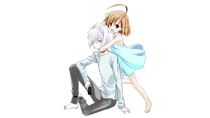 Accelerator and Misaka Mikoto from To Aru Kagaku No Railgun