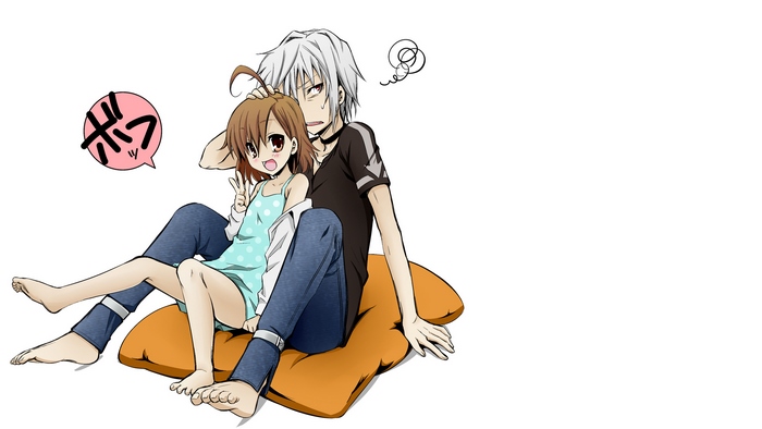 Accelerator and Misaka Mikoto from To Aru Kagaku No Railgun