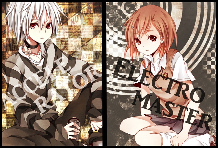 Accelerator and Misaka Mikoto from Toaru Series