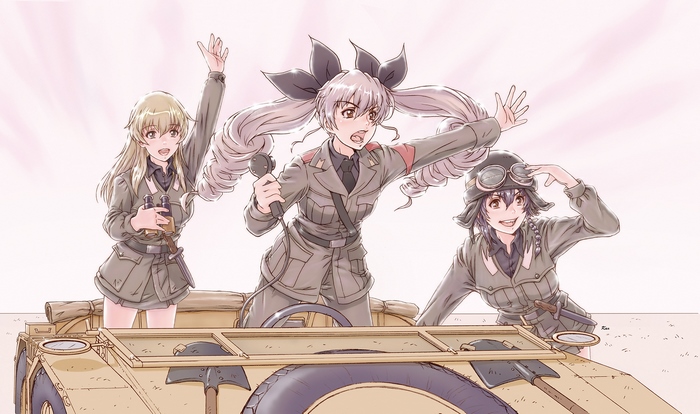 Anchovy and friends in a vehicle