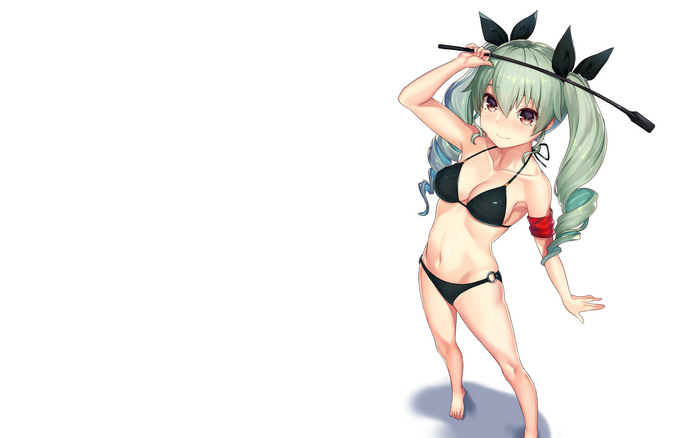 Anchovy from Girls und Panzer in a bikini