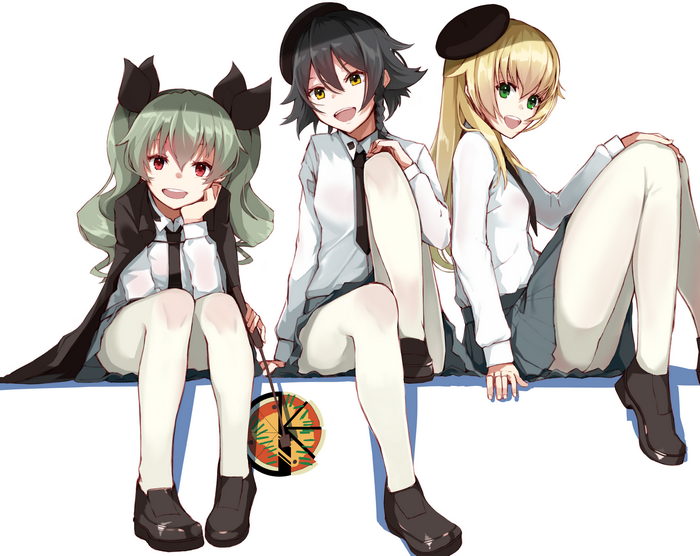 Anchovy and friends from Girls und Panzer
