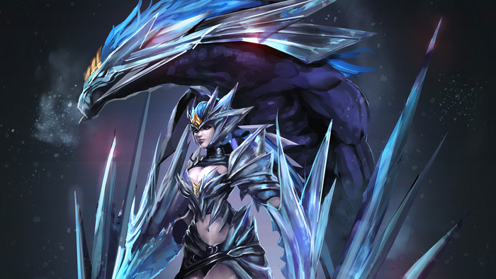 Shyvana from League of Legends with dragon