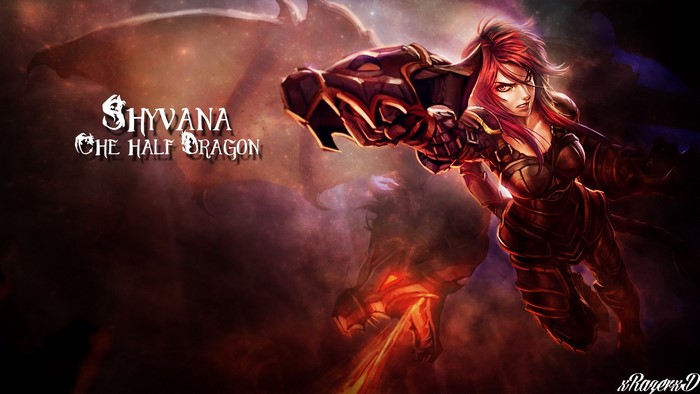 Shyvana The Half Dragon from League of Legends