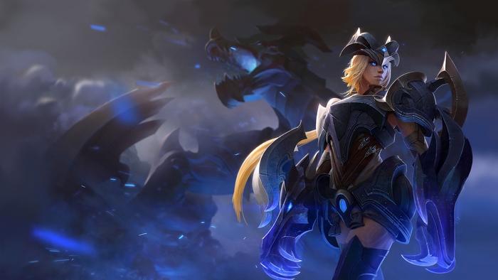 Shyvana from League of Legends with Dragon