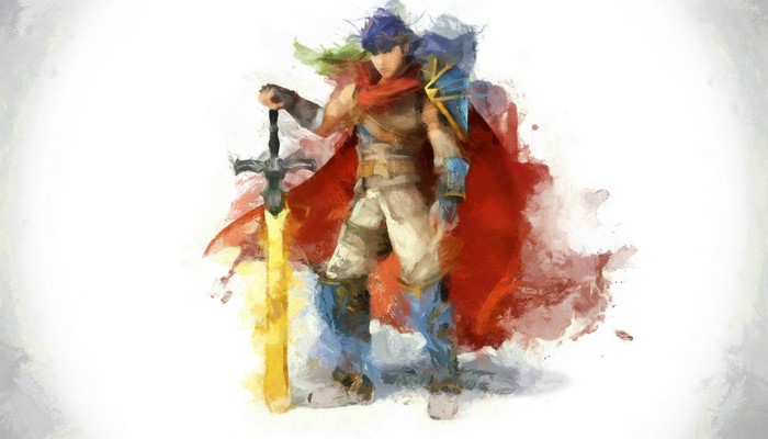 Ike from Fire Emblem with a sword