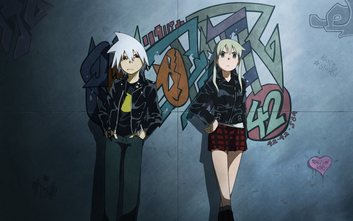 Maka Albarn and Soul Eater Evans from Soul Eater