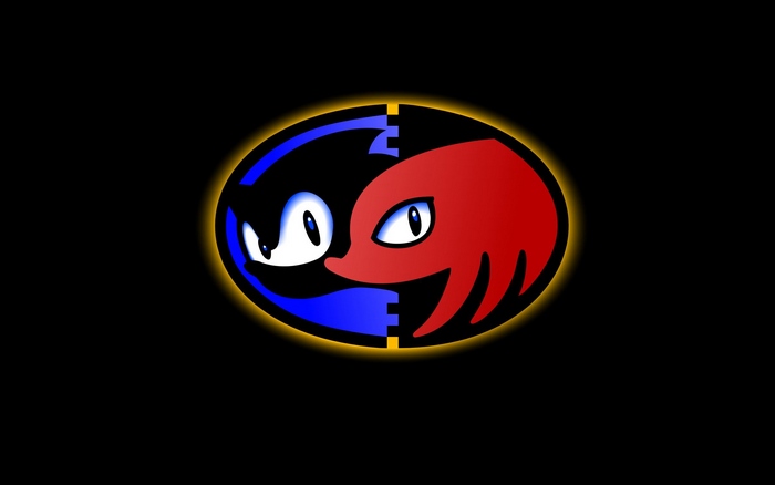 Sonic the Hedgehog and Knuckles the Echidna Yin Yang