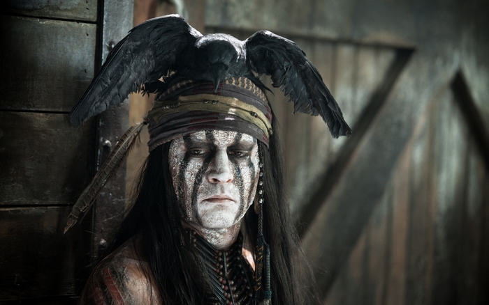 Tonto from The Lone Ranger with a crow