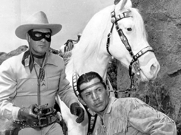 The Lone Ranger and Tonto with Silver