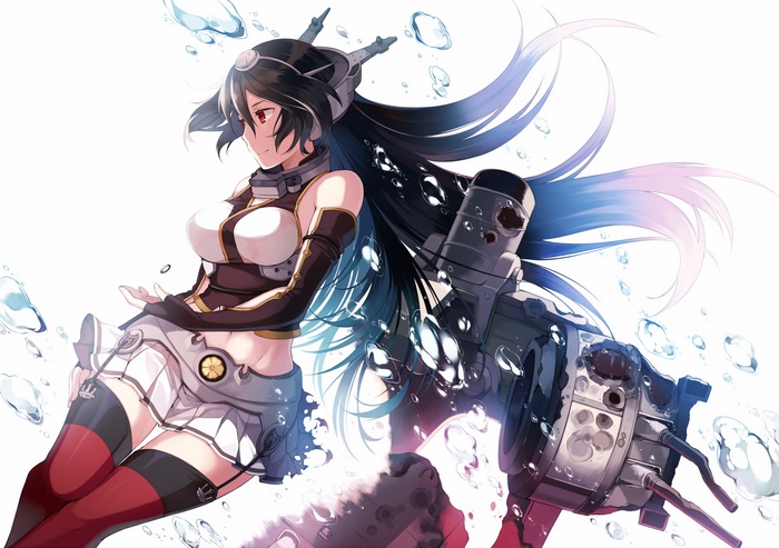 Nagato from Kancolle with a cannon