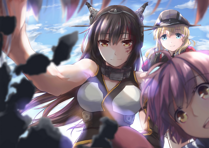 Nagato from Kancolle with allies