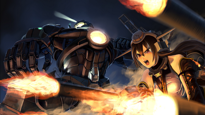 Nagato from Kancolle in a mech
