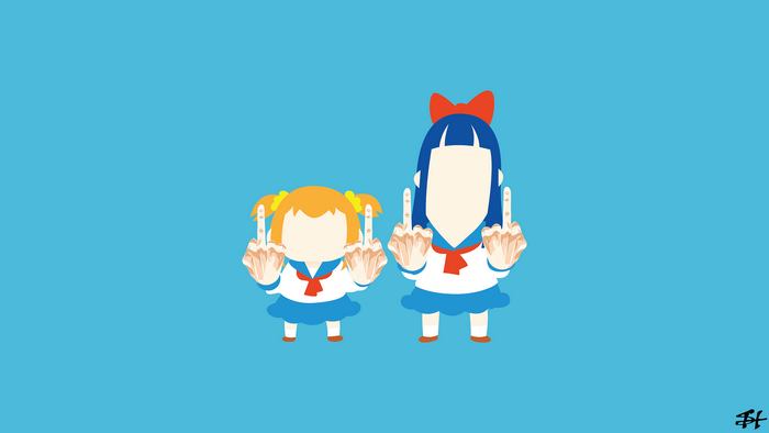 Popuko and Pipimi from Pop Team Epic