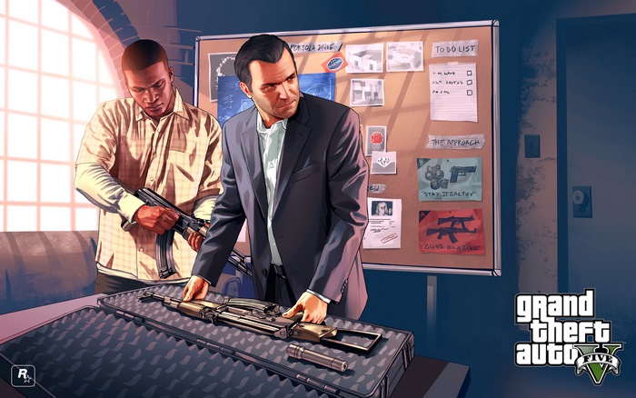 Franklin Clinton and Michael De Santa from Grand Theft Auto V