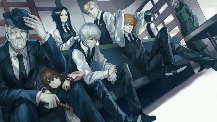 Tokyo Ghoul characters in suits