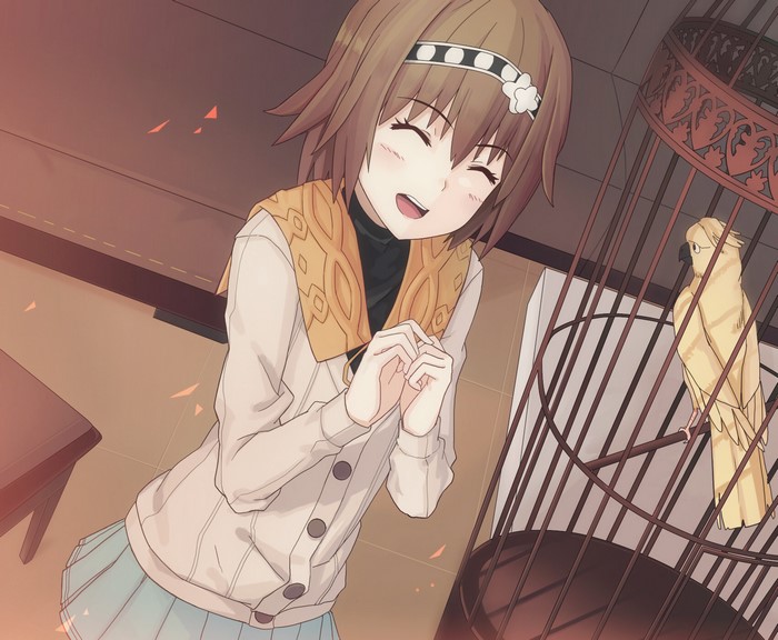Hinami Fueguchi with a bird