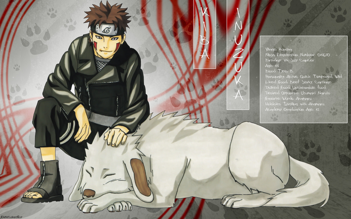 Kiba Inuzuka from Naruto with Akamaru