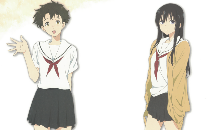 Shoko Nishimiya and Naoka Ueno from Koe no Katachi