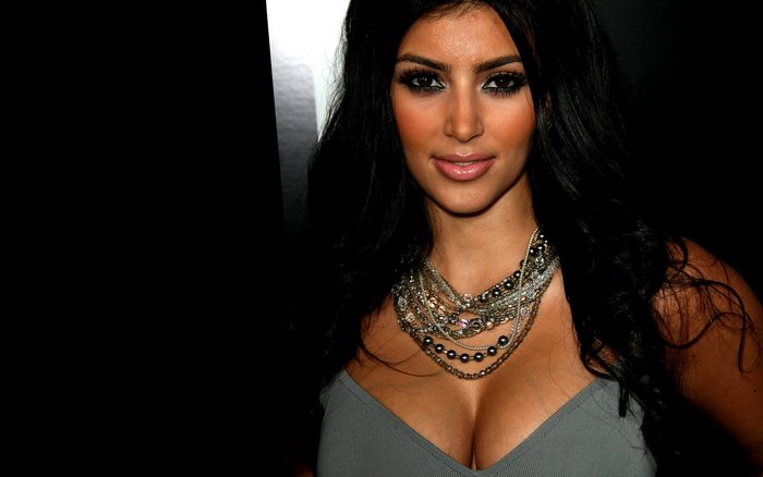 Kim Kardashian wearing a necklace
