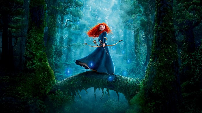 Merida from Brave in a forest